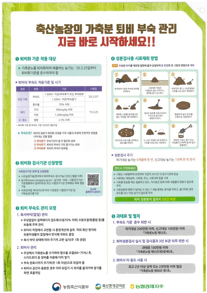 1.퇴비 부숙도 검사 철저 안내